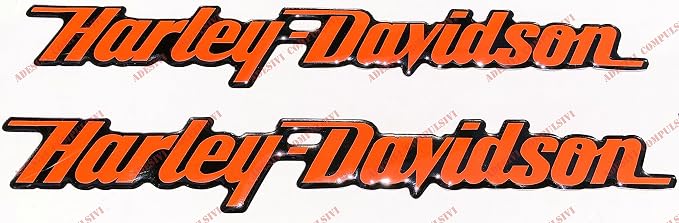 Pair Of Harley Davidson Skull 3D Resin Stickers – Edgy Bike Decals