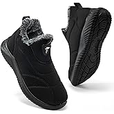 FUDYNMALC Womens Snow Boots Winter Shoes: Warm Fur Lined Slip On Ankle Booties Lightweight All-Day Comfort Outdoor Footwear for Walking