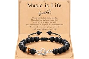 KOXMOON Music Gifts for Men, Music Note Bracelet Musical Accessories for Him, Music Stuff Bracelet Music Lover Jewelry Gifts