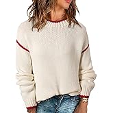 SHEWIN Womens Sweaters Crewneck Long Sleeve Knit Pullover Sweater Casual Fall Tops for Women 2025