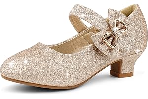 Eithy Girls Dress Shoes Low Heel Bow Princess Flats Toddler/Little Kid/Big Kid