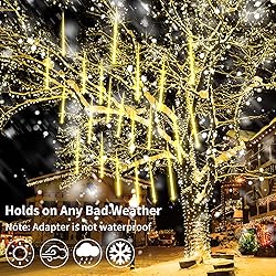 JJGoo Christmas Lights Meteor Shower Rain