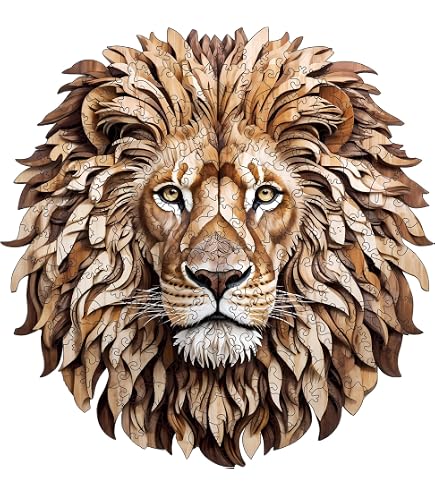Amazon.com: 200 Pieces Lion Wooden Puzzles for Adults | Unique