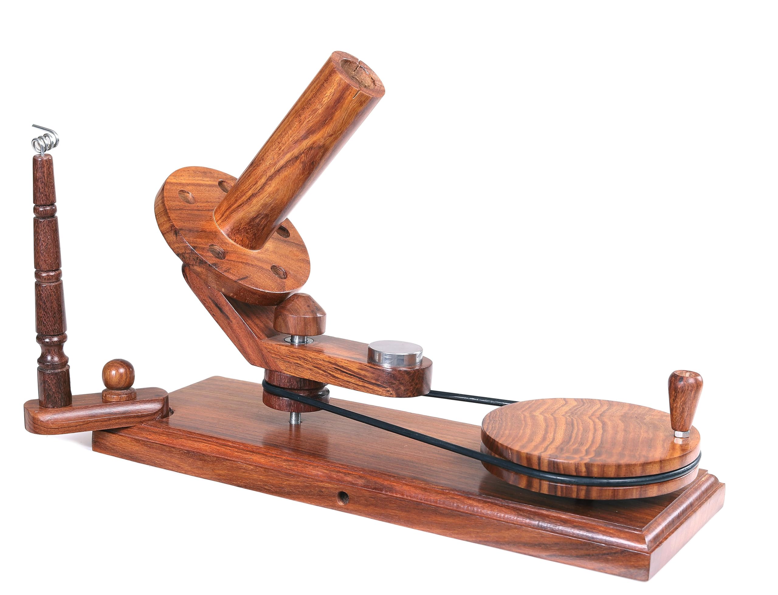 Brainmart Rosewood Ball Winder Handcrafted Yarn Ball Winder | Traditional Hand Operated Tool for Knitters and Crocheters | Best Gift Craft Supplies for Crochet Lovers - (Rosewood Winder)
