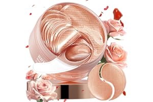 Under Eye Mask for Puffy Eyes & Dark Circles – BREYLEE Rose Eye Mask – 60 Pcs Eye Patches with Caffeine & Collagen – Reduce W