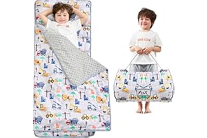 Lasoftan Toddler Nap Mat with Pillow and Blanket, Extra Large Rolled Napping Mats,Slumber Bags for Boys Girls,Kids Sleeping Bag for Daycare, Preschool Travel Camping