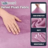 Yeahmart Thick Velvet Sofa Cover 4 Seater Premium Stretch XL Purple view 3
