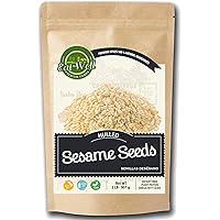 Eat Well Premium Foods - Sesame Seeds, 2 Lbs - 32oz Hulled White Sesame Seeds ( Bulk Spices) - Fresh Hulled Sesame Seeds…