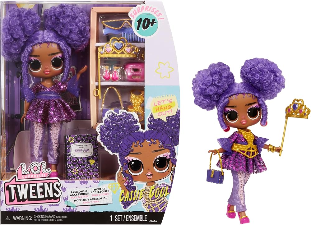 L.O.L. Surprise Tweens Cassie Cool Fashion Doll 10+ Surprises Purple