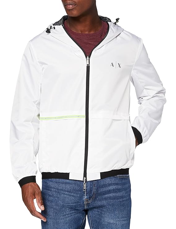 Buy AX Armani Exchange mens Reversible Windbreaker/Mesh Overlay Jacket