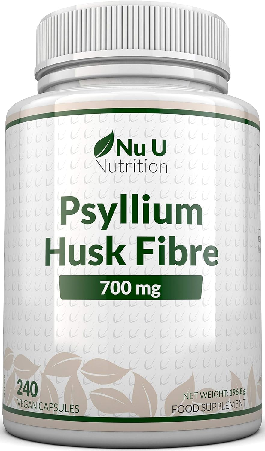 Psyllium Husk Capsules 700mg 240 Vegan Capsules 1400mg Per Serving
