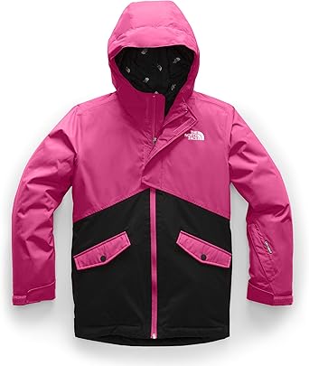 girls pink north face coat
