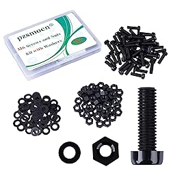 Pzsmocn 150 Pieces/50 Sets M6*20 mm Plastic Black