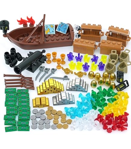 Amazon.com: Minizfigs Treasure Accessories Building Blocks Set