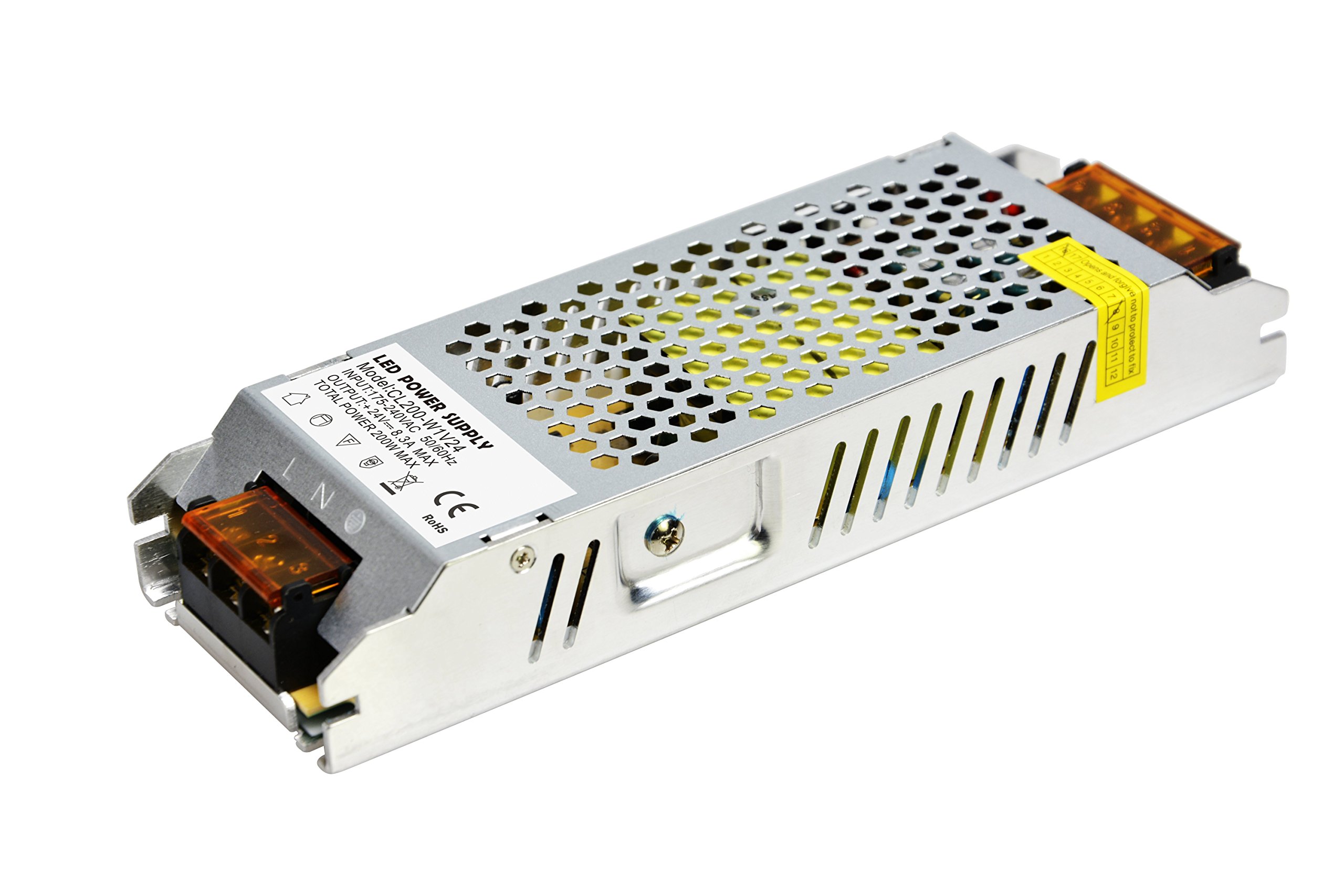 Daxpoo Led Strips Hue Lights 24v Volt Power Adapter Supply 200W PSU Transformer Driver (CL200-DP24)