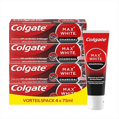 Zahnpasta Max White Charcoal, 4x 75 ml