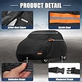 X AUTOHAUX Protective Car Cover for Smart Fortwo 2007-2019 Waterproof Windproof view 5