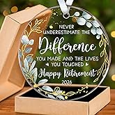 HEXMOZ Retirement Gift for Woman - Retirement Gifts for Women, Men 2026 - Retired Ornament 2026 - Retired Gift for Coworker, Boss, Employee, Teacher, Nurse, Woman, Man - Acrylic Christmas Ornament