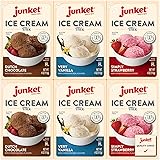 Junket Ice Cream Mix Bundle - 2 Vanilla, 2 Chocolate, 2 Strawberry (6 Total)