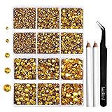 6736pcs Hotfix Rhinestones Flatback,Brown
