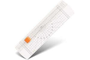 Glone 12 inch Paper Trimmer, A4 Size Paper Cutter with Automatic Security Safeguard for Coupon, Craft Paper and Photos (Off White)