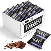 Colonial Coffee Ground Frac Packs, Colombian, Medium Roast, 80-Count | 100% Arabica, Individually Sealed Packets, Pre-Measured 2.5 Oz, 10 &amp; 12-Cup Drip Brewers, Home &amp; Office Use