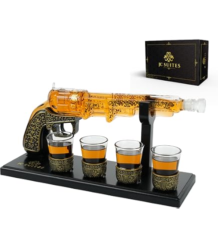 Decanter & Bicchierini + 6 Caraffa Per Whiskey, Liquore O Vino - 4