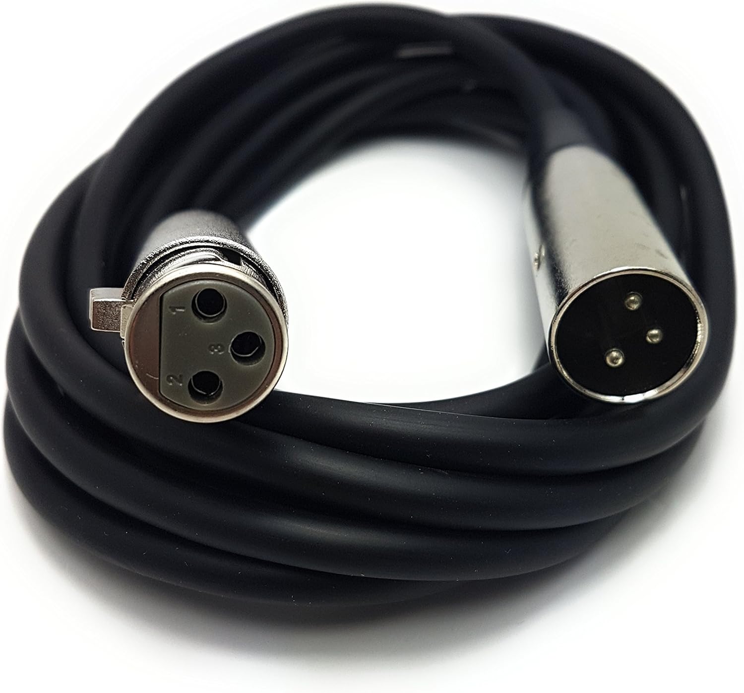 MainCore 3m Long XLR Male To XLR Female Socket Microphone, Instrumental Cable Lead Compatible With Amplifiers, Mixer