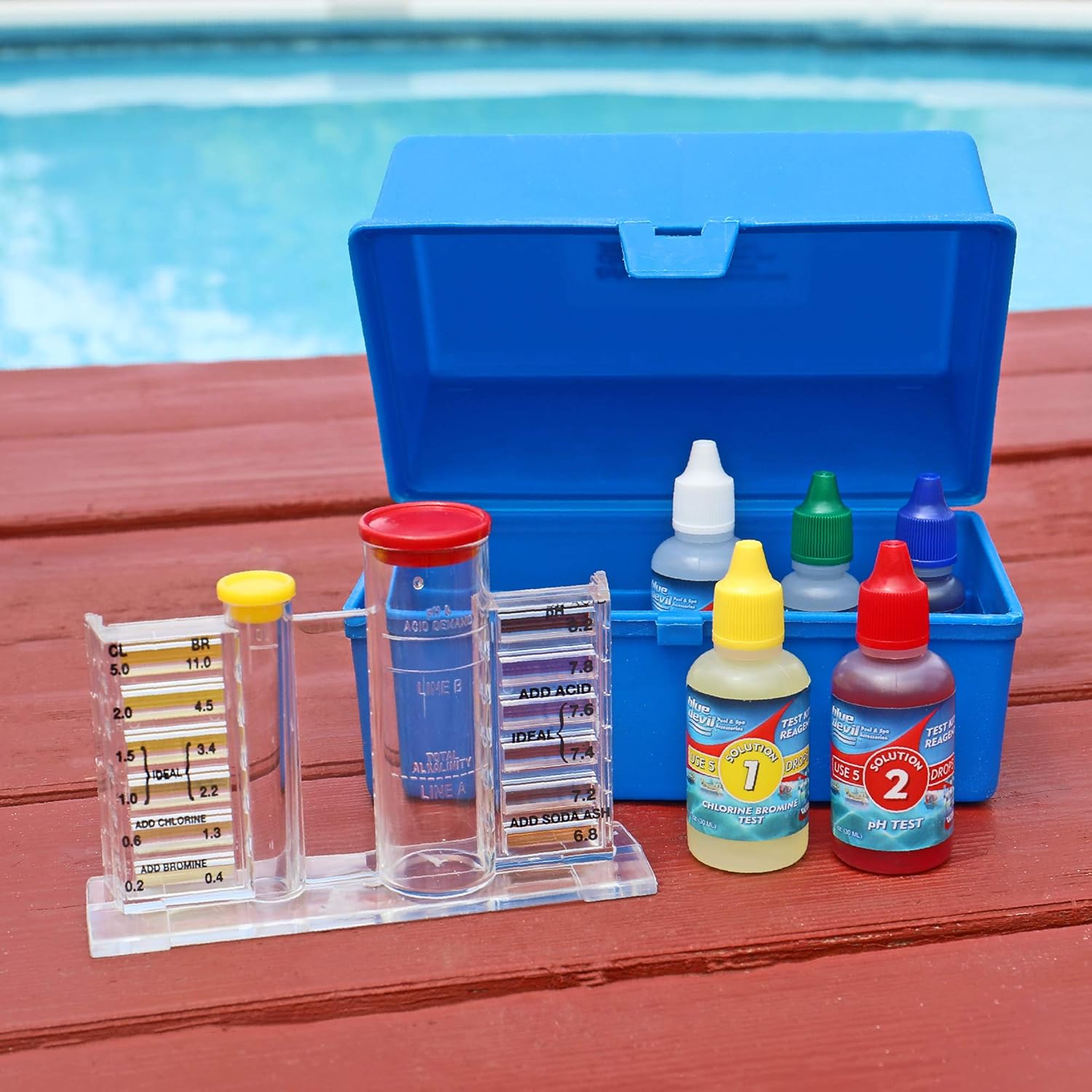 AquaDoc Digital Water Tester Kit For Pools & Hot Tubs - Tests 7 Parameters, 30 Strips Included