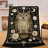 Owl Blanket Owl Gifts for Women Girls Lightweight Throw Blanket Soft Flannel Cozy Fleece Fuzzy Plush Warm Bedding Stuff for Kids Adults 40 x 50 Inch