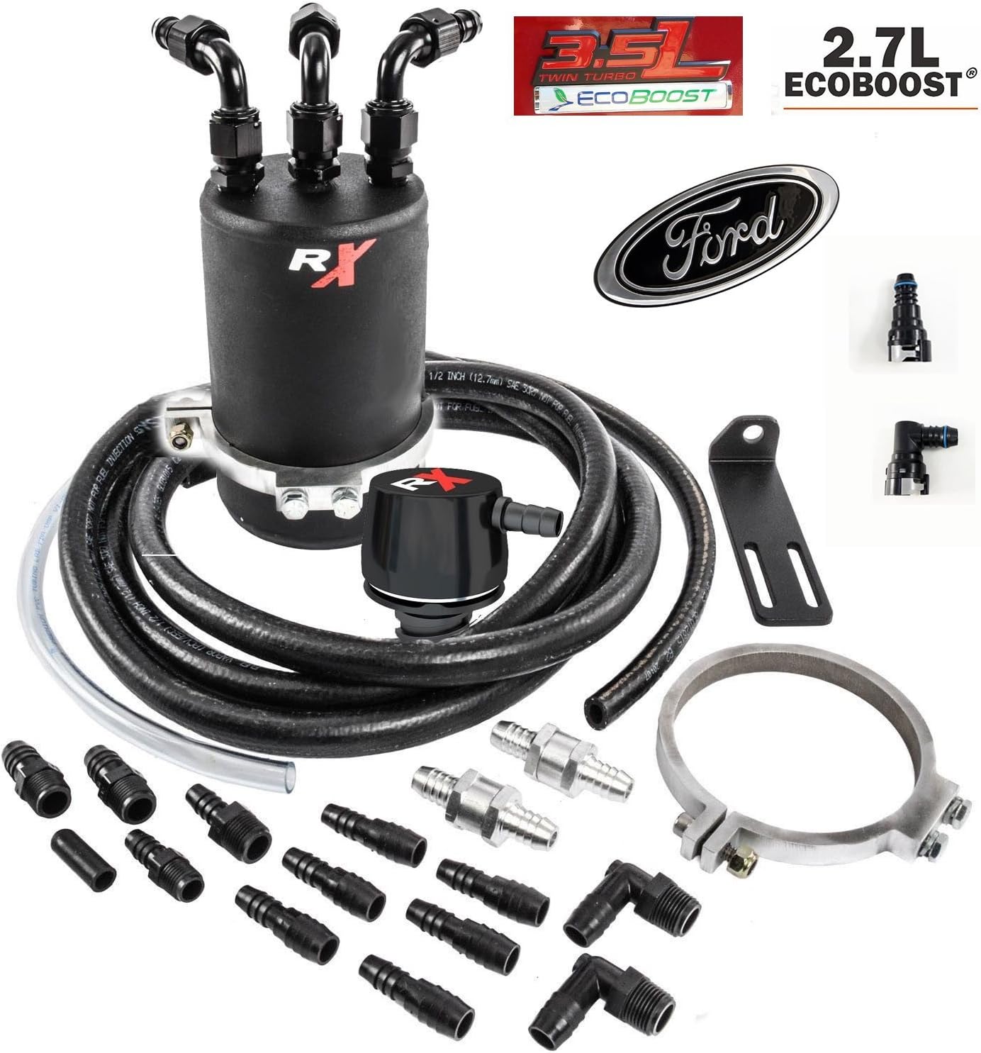 RX DUAL VALVE CATCH CAN FORD 2011 - 2014 F150 ECOBOOST 3.5