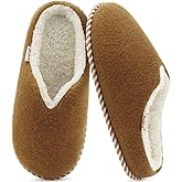 KuaiLu Womens Supportive Memory Foam Slippers Felt Fuzzy Lined Heel Cushion Lightweight House Shoes for Indoor Outdoor