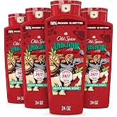 Old Spice Body Wash for Men, Alphascentauri Scent, 24 fl oz Pack of 4 | Green Herbal Notes | 24/7 Shower Fresh &amp; 3X Defense from Dirt &amp; Odor | Rich Lather for Body &amp; Face | Wild Collection