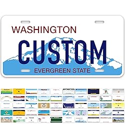 Custom Washington License Plate, Personalized