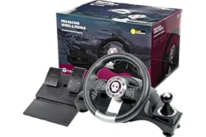 Numskull Next-Gen Pro Racing Wheel with Pedals and Shifter - Compatible with Xbox Series X|S, Xbox One, PS4, Nintendo Switch 