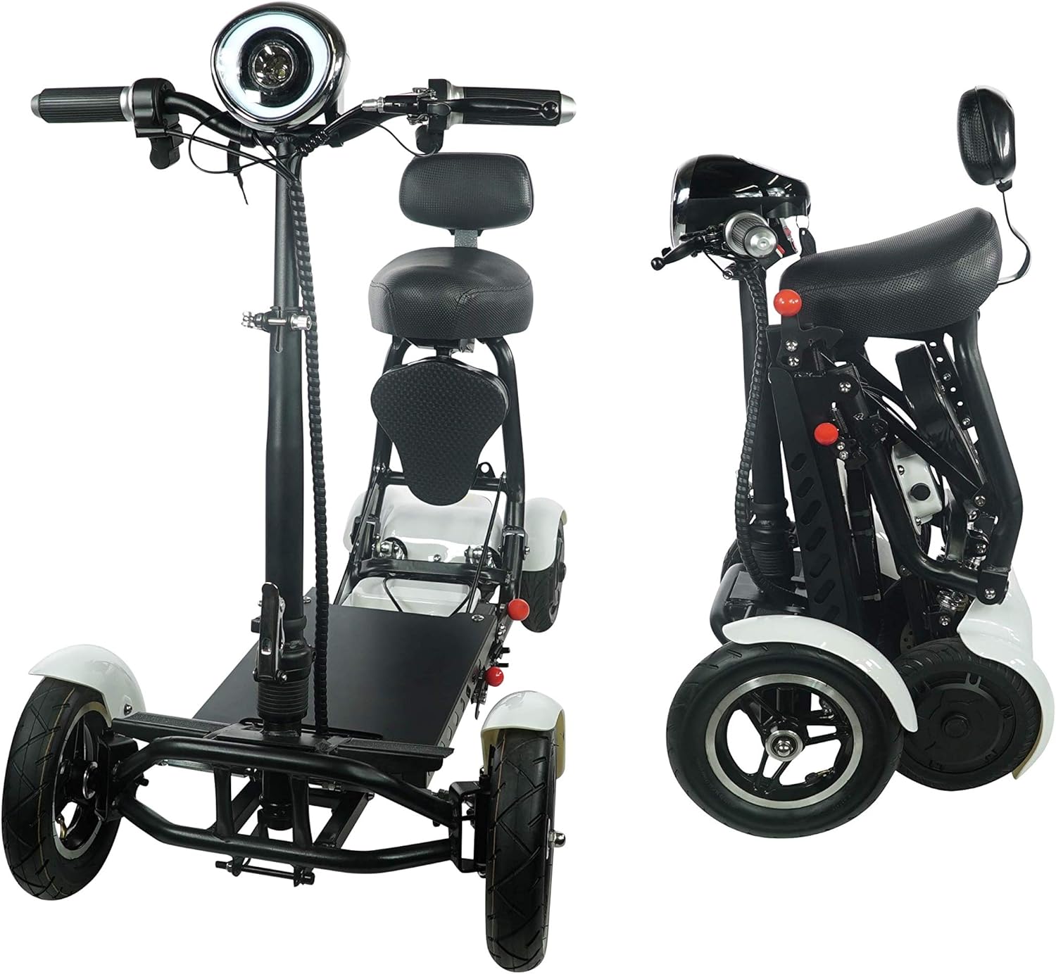 Foldable Lightweight Power Mobility Scooter Wheelchair Multi Terrain Easy Travel Electric Mobility Scooter for Adults with Child Seat (Red): Health & Personal Care