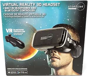  Retrak Utopia 360 Vr Headset With Built In Headphones Black Cell Phones Accessories
