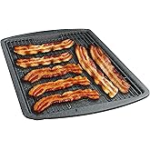 Cookie Sheet with Wire Rack Set, 2-Piece Nonstick Gray Marble Carbon Steel Pan & Cooling Rack, Space-Saving Stackable Set, PFOA, PFOS, PTFE Free, Oven Safe Up to 450°F, 17.4" Pan & 14.7" Rack