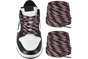 UamGlsob Flat Multicolor Shoelaces for Nike Dunk Low Sneakers, 5/16"(8MM) Premium Durable Stylish Strings Replacement Laces