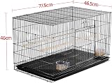 Yaheetech Large Bird Cage Flight Cage 77.5x46.5x46 cm Black view 3