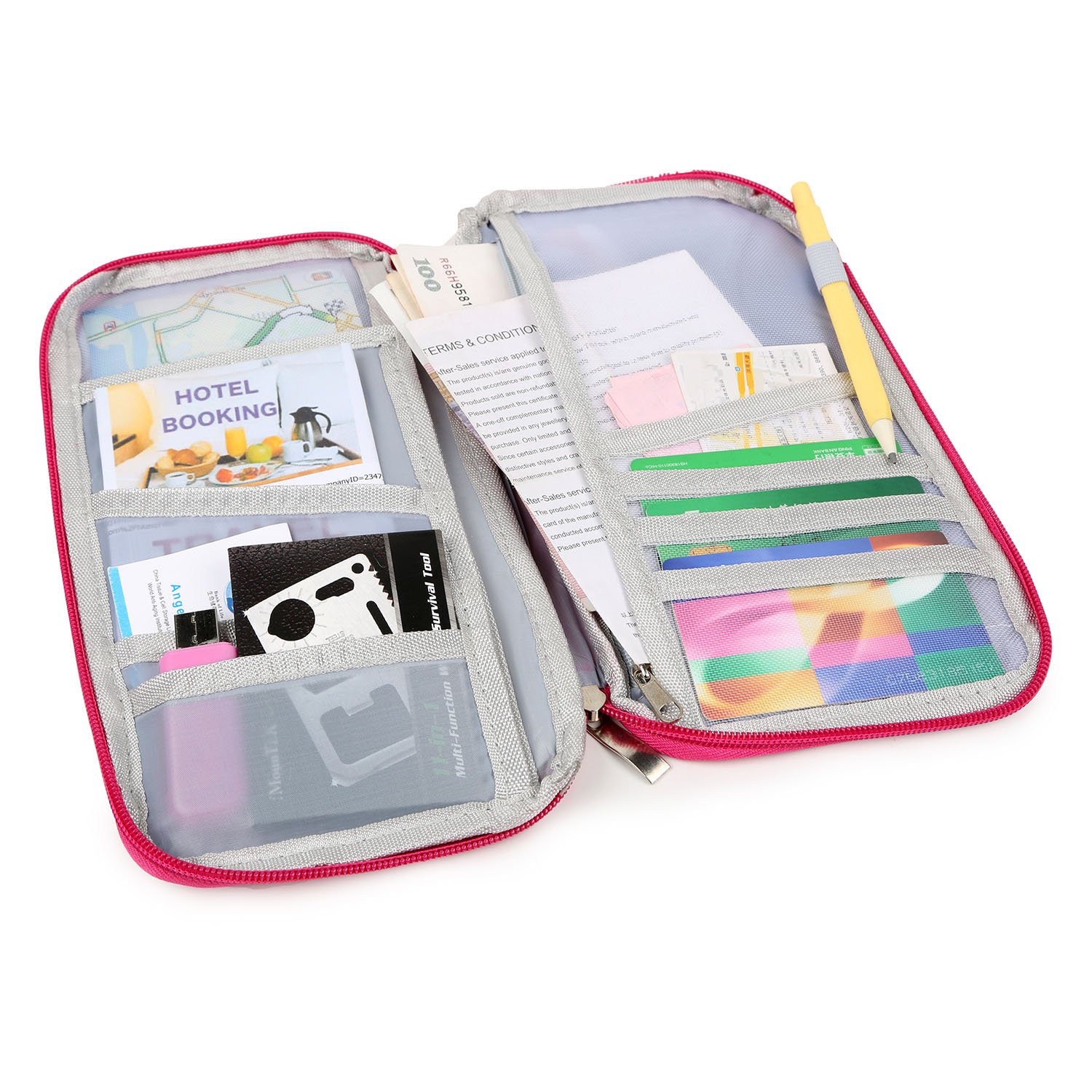 Cartera y bolso para pasaporte GPCT, material de poliéster
