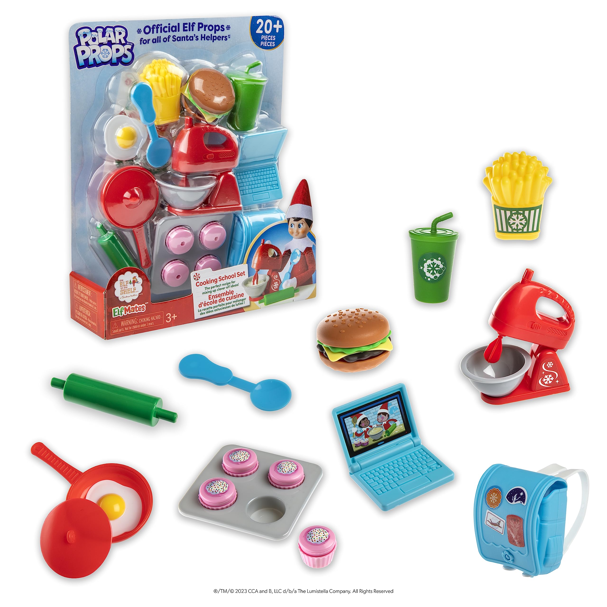 The Elf on the Shelf Elf on The Shelf Polar Props: Cooking School Set - Help Elves Create New Scenes or Share Pretend Play - Includes 20-Plus Accessories