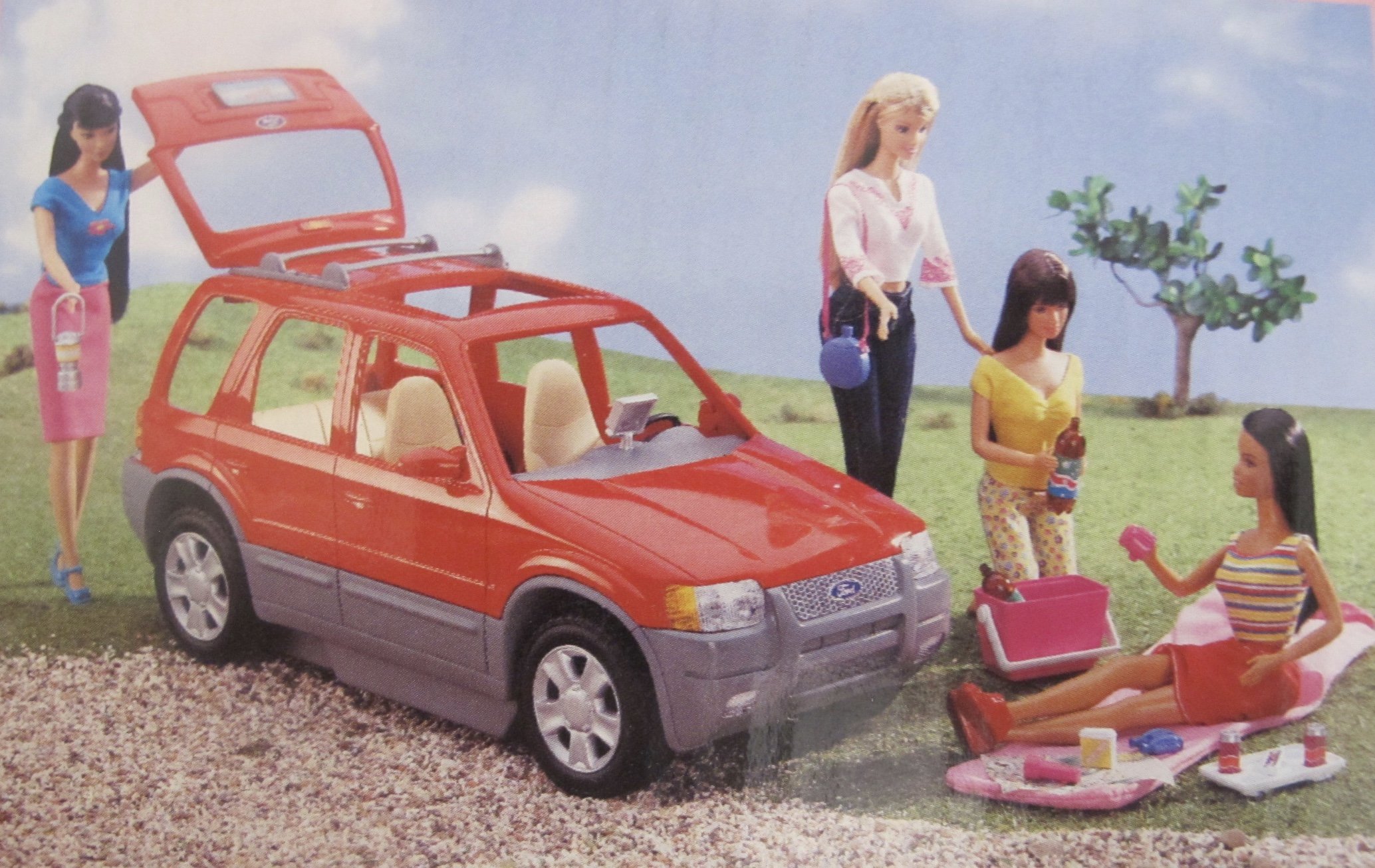 BARBIE FORD ESCAPE SUV Vehicle VAN w Accessories! (2002 MultiLingual