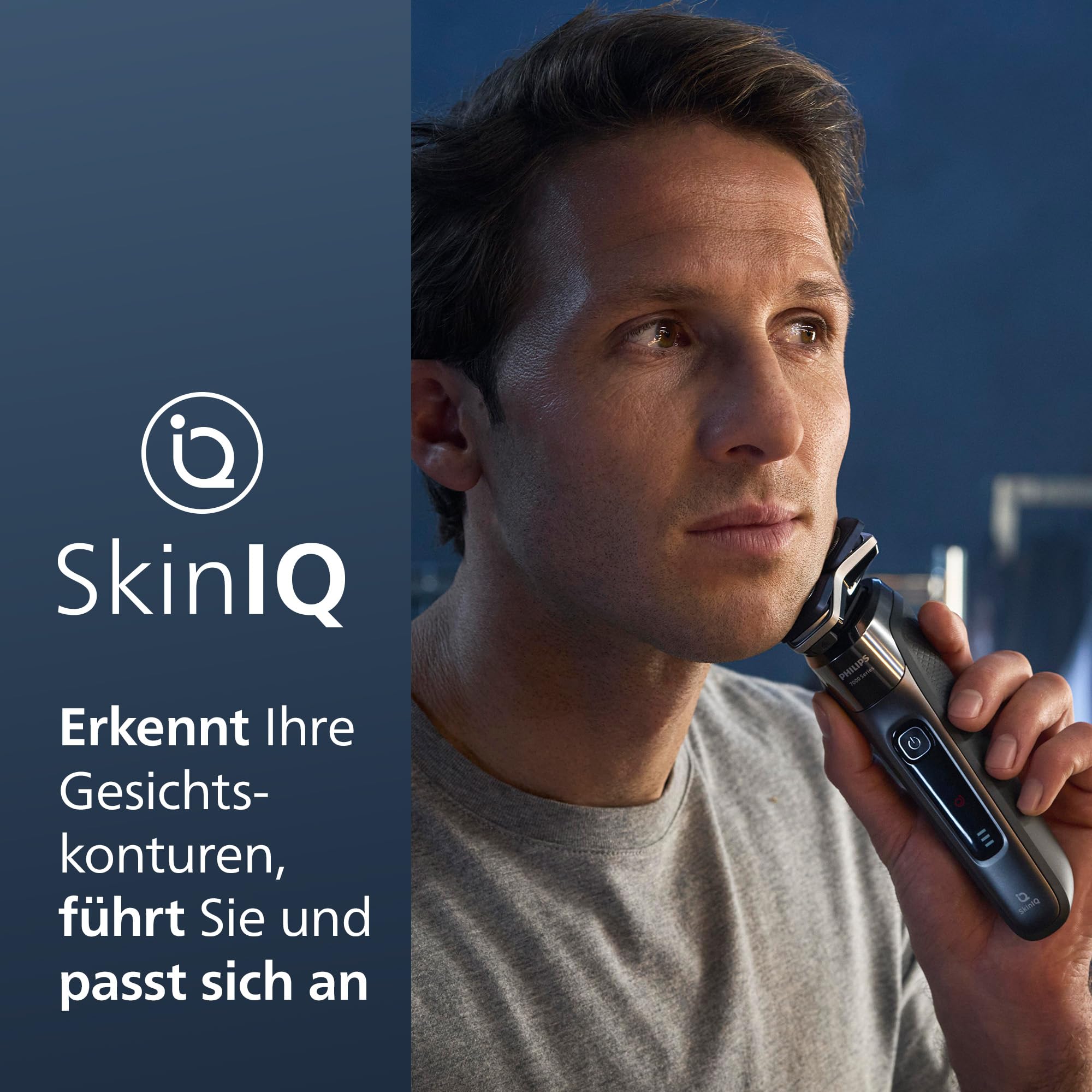 PHILIPS Shaver Series 7000 – Elektrischer Nass- und Trockenrasierer für Herren mit aufklappbarem Trimmer, Ladestation & Reiseetui (Modell S7887/35) 3