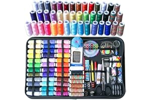 SDEZUNX Sewing Kit, 338 Pcs Large Sewing Kit Basic Premium Sewing Supplies, 43 XL Thread Spools, Complete Needle and Thread Kit for Traveller, Adults, Kids, Beginner, Emergency Repairs, DIY and Home