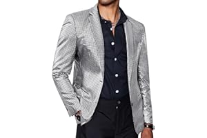 COOFANDY Mens Sequin Suit Jacket Shiny Disco Glitter Blazer 80s Costumes Prom Party Tuxedo