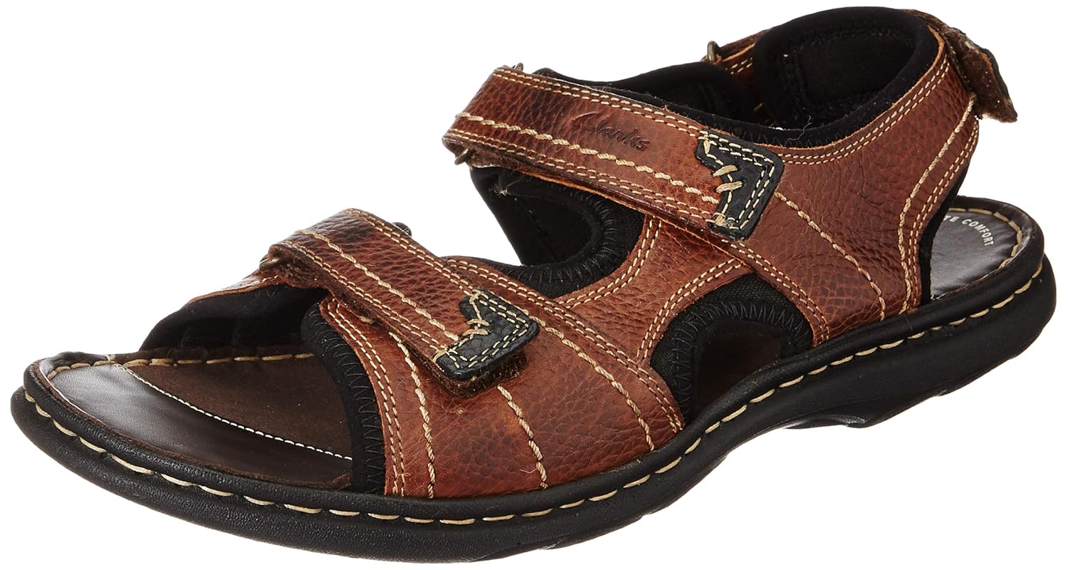 Buy Clarks Men's Tolleson Part Leather Flip-Flop at Amazon.in