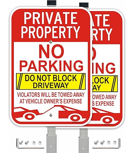 Amazon.com: SmartSign California No Parking Sign, Private and