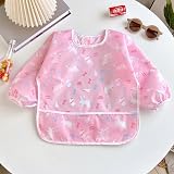 PandaEar 3 Pack Sleeved Bibs for Babies Waterproof 6-24 Months view 4