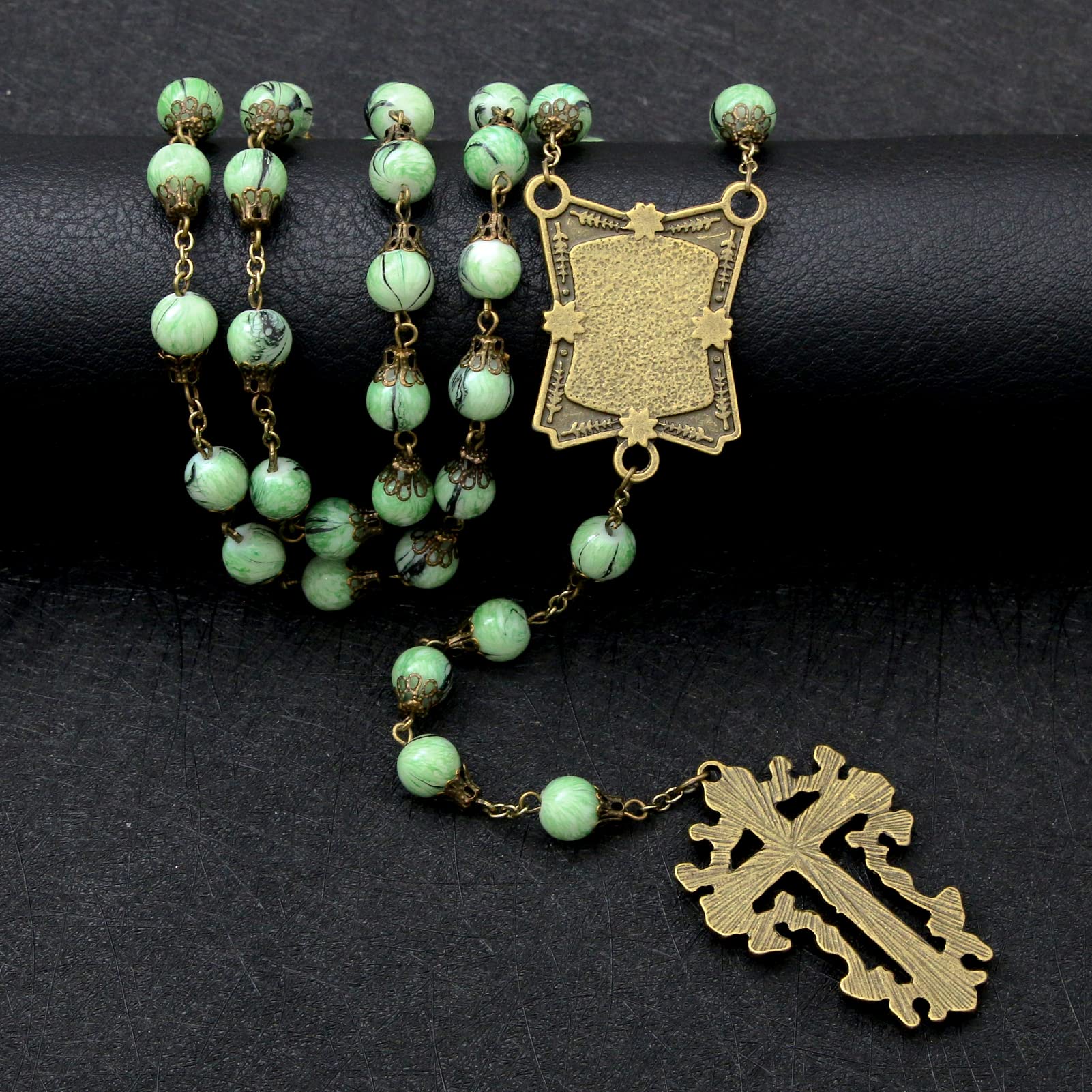 Rosary Beads Catholic for Women Gemstone Rosary Beads Necklace with Crucifix Cross Crystal Pearl Rosary Rosarios Catolicos Catholic Gifts